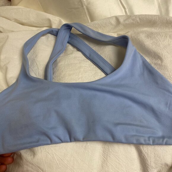Light Blue Workout Set (Shorts + Top) Size S - Picture 3 of 4